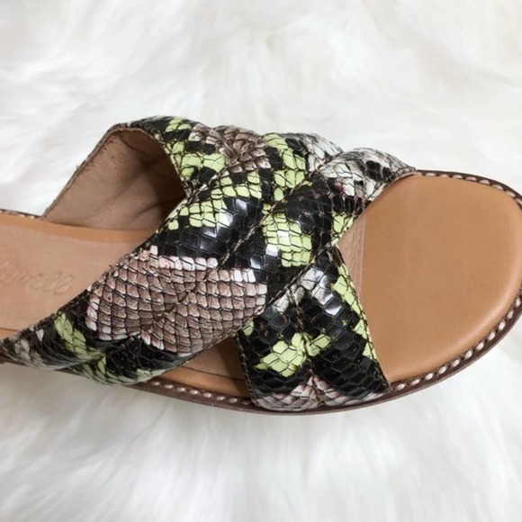 Madewell Slide Sandal in Snake Embossed Leather - Picture 5 of 12